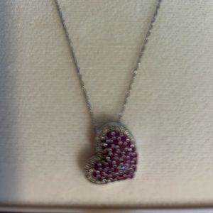 Silver and Ruby Necklace